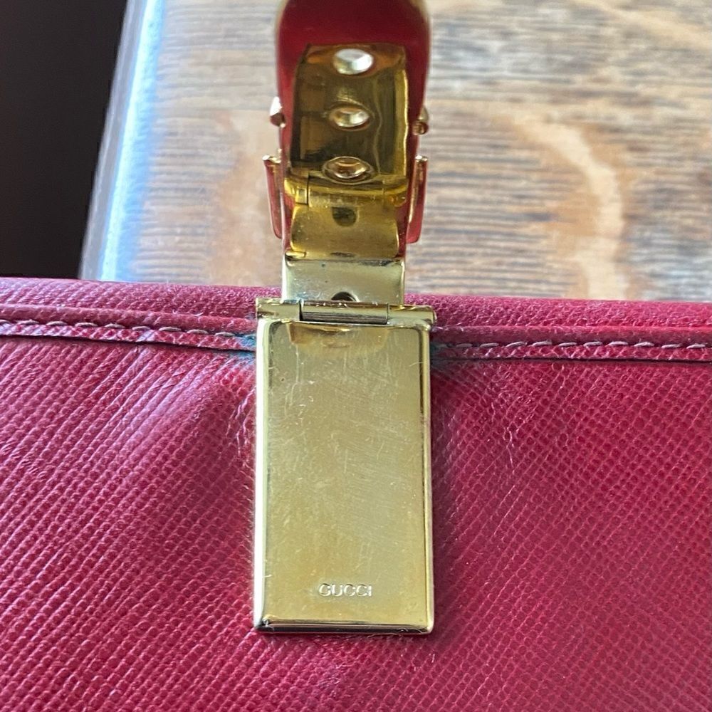 Authentic GUCCI Red Leather Long Slim Double-Sided Wallet w/ COA. Quiet Luxury - Picture 15 of 15